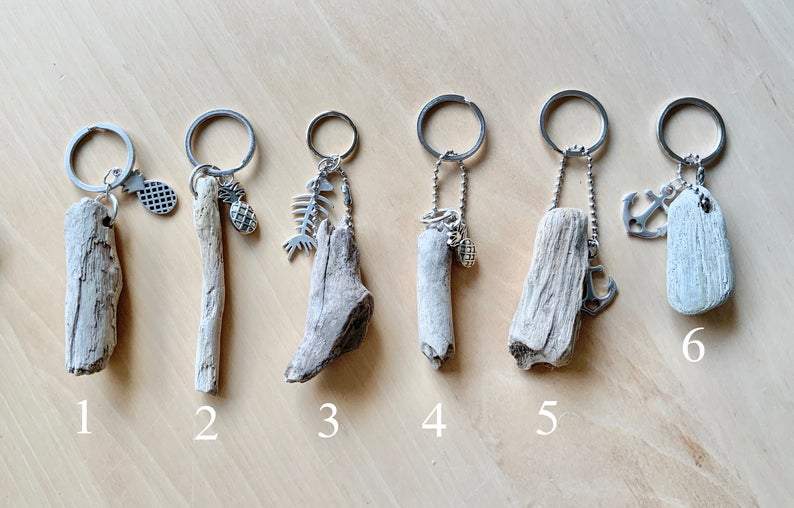 Small Driftwood Key Ring Charm
