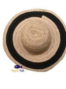 Medium Brim Straw Hat With Black Band