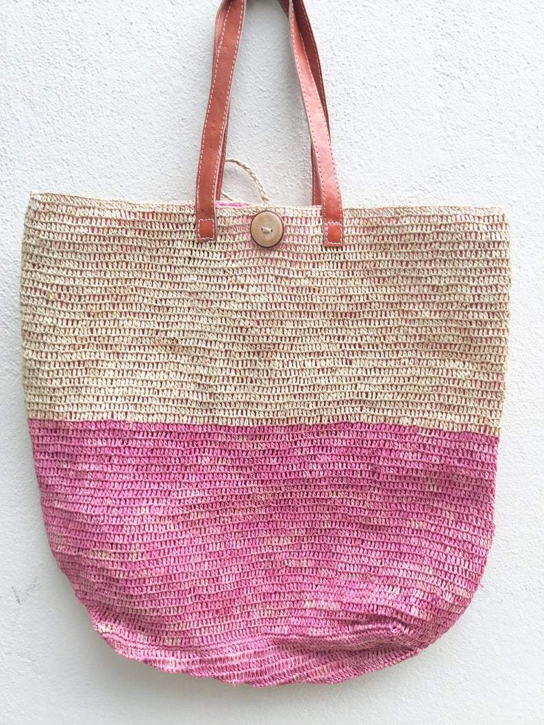Crochet Straw Bag & Towel Set