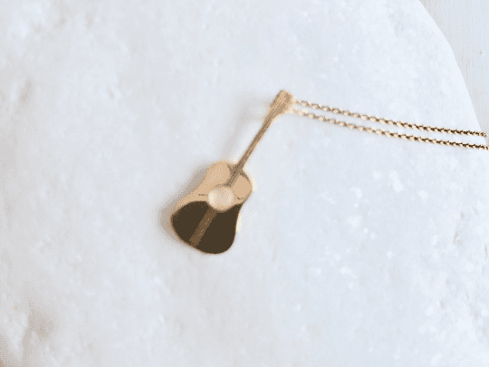 Guitar Gold Necklace