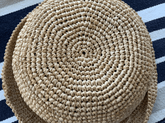 Children's Crochet Raffia Hat