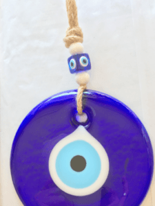 Large Blue Glass Evil Eye Charm