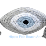 Crochet Eye Pillow Light Grey