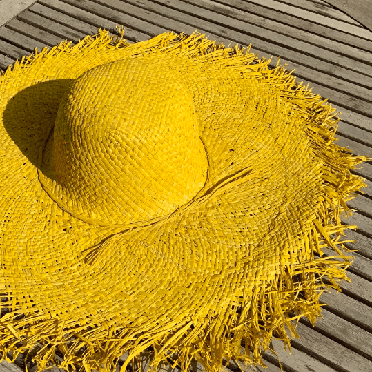 Yellow Raffia Hat