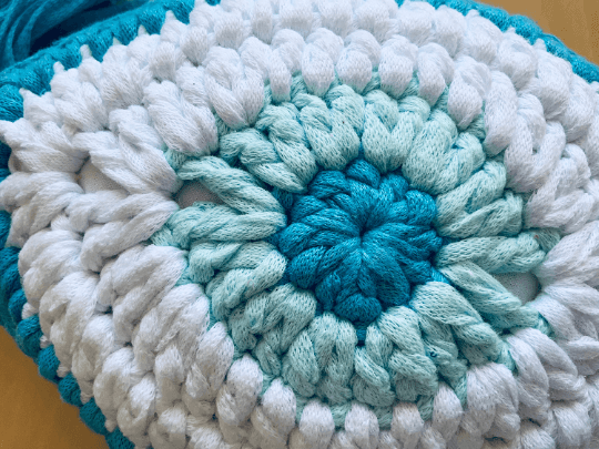 Crochet Eye Cushion TurquoiseSmall