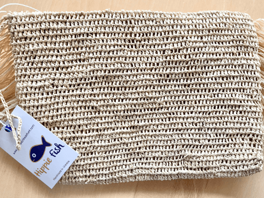 Crochet Straw Clutch Bag