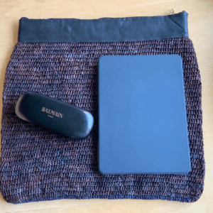 Raffia Crochet Zip Bag