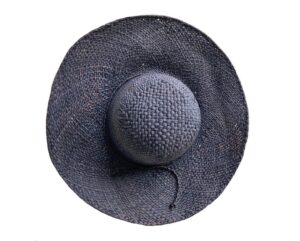 Black Straw Hat Medium Brim