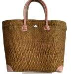 Straw Tote Bag with Long Handles