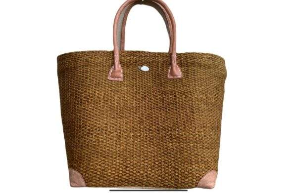 Straw Tote Bag with Long Handles