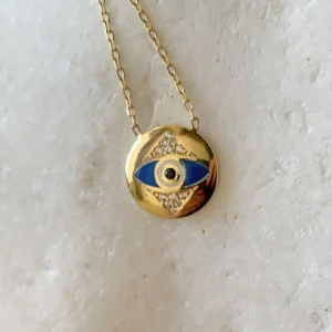 Gold Evil Eye Pendant