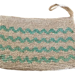 Crochet Straw Pouch with Zip