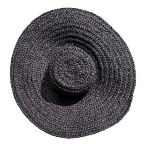 Black Floppy Straw Hat