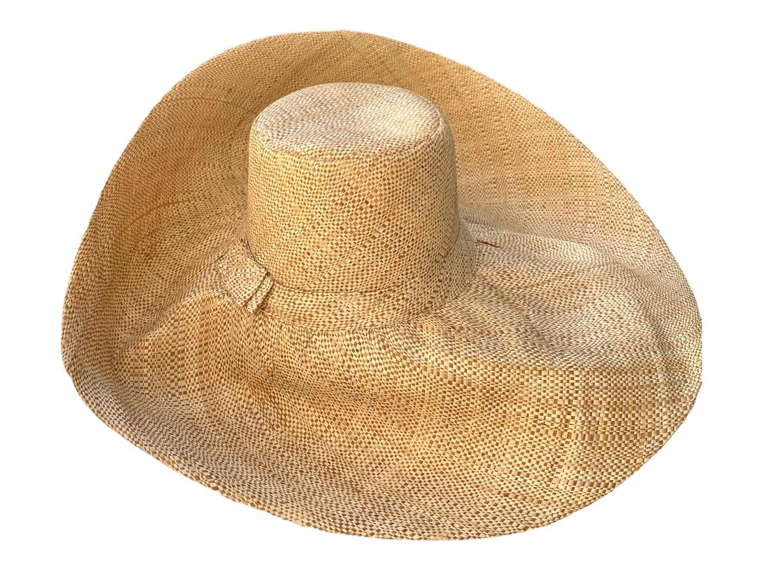Beige Wide Brim Sun Hat