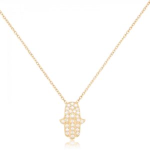 Gold Hamsa Charm Necklace