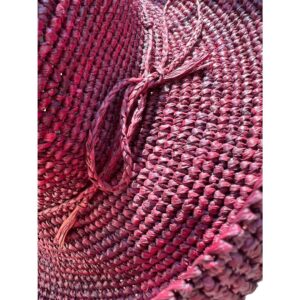 Purple Crochet Straw Hat