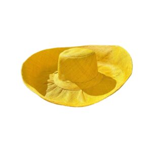 Yellow Wide Brim Straw Hat