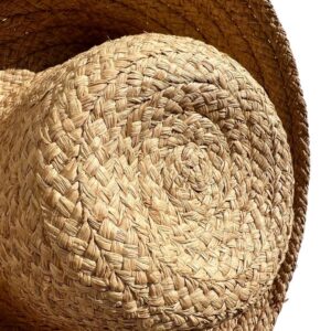 Straw Hat With Up Turn Brim